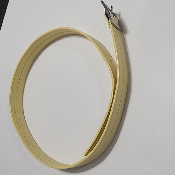 Vintage yellow leather belt size M - Picture 5 of 9